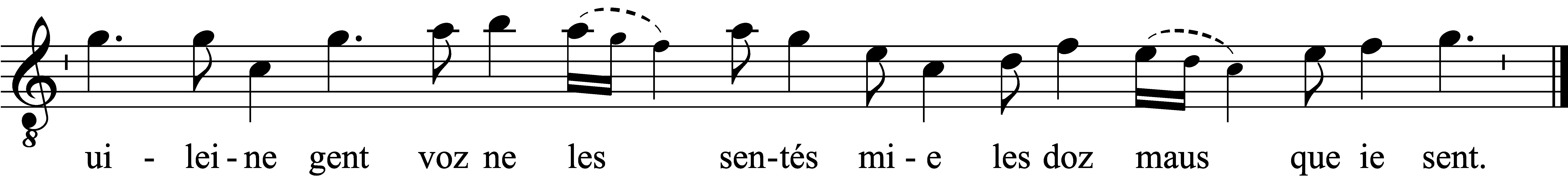 Refrain musical notation